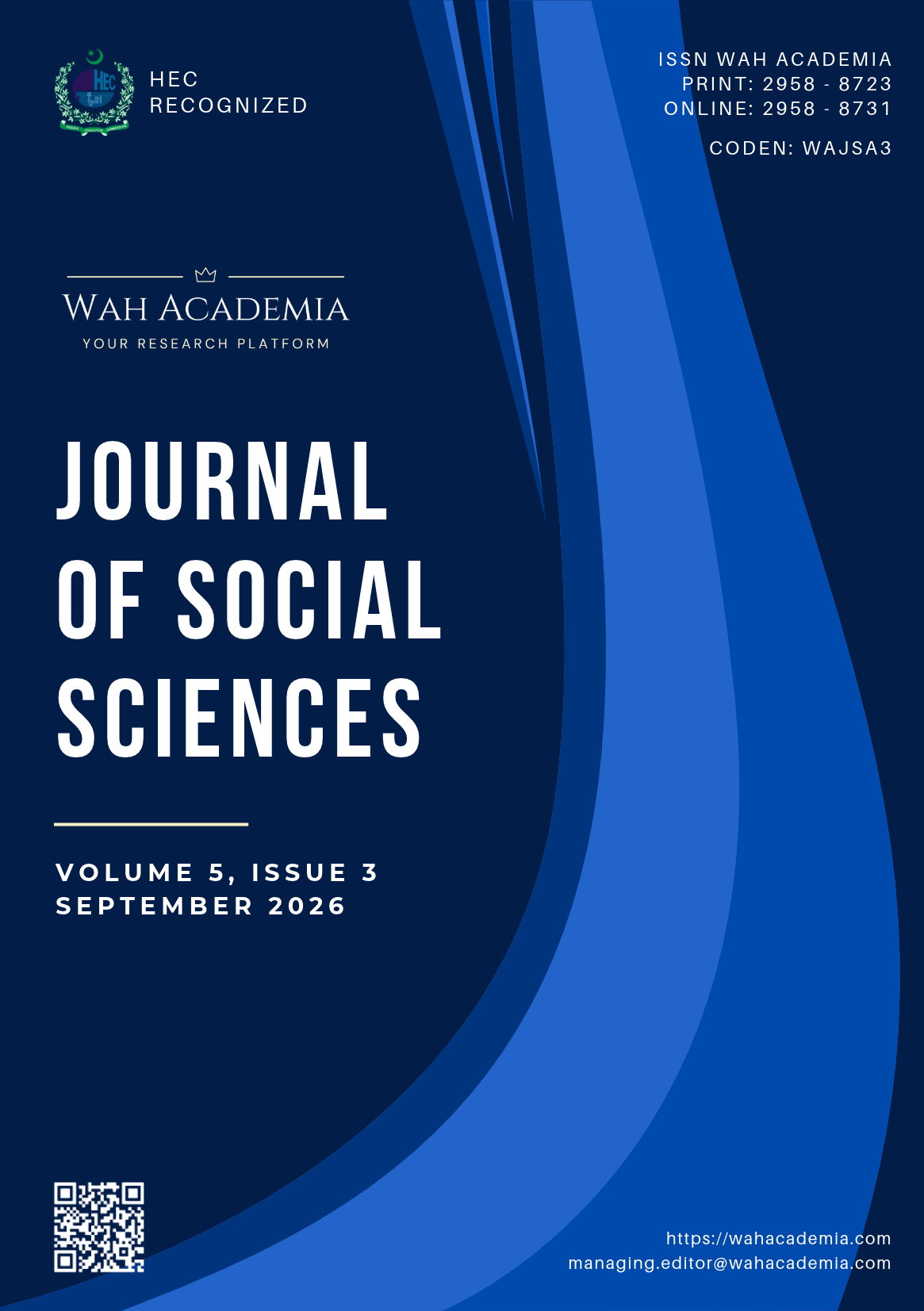 					View Vol. 5 No. 3 (2026): Wah Academia Journal of Social Sciences
				